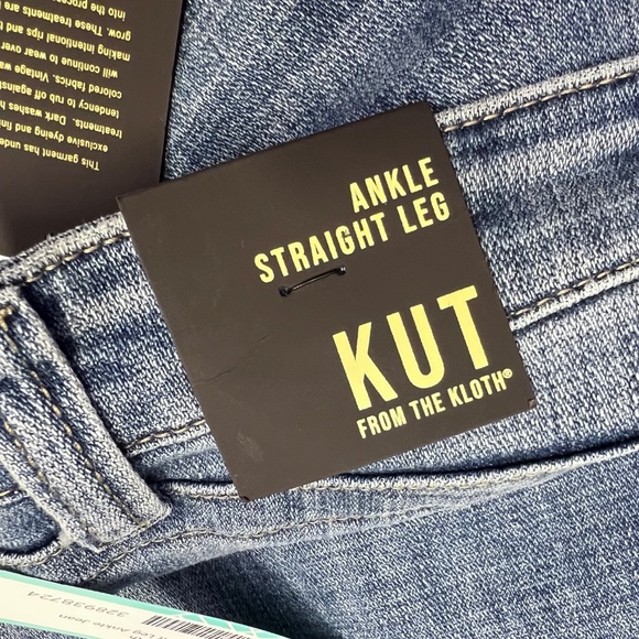 👖NWT🤩 |•KUT FROM THE KLOTH•| Ankle Straight Leg High Rise Jeans Size 22W👖 - Picture 7 of 13